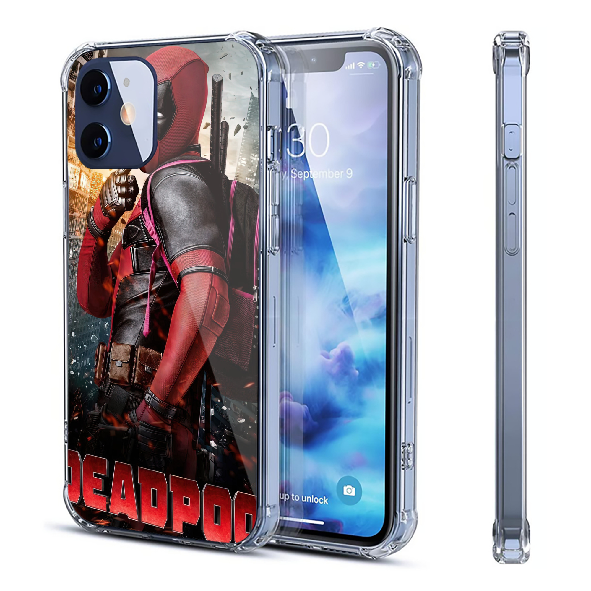 （画像用） Deadpool デッドプール 【iPhone 12シリーズ対応】透明スマホケース（クリアソフトケース）